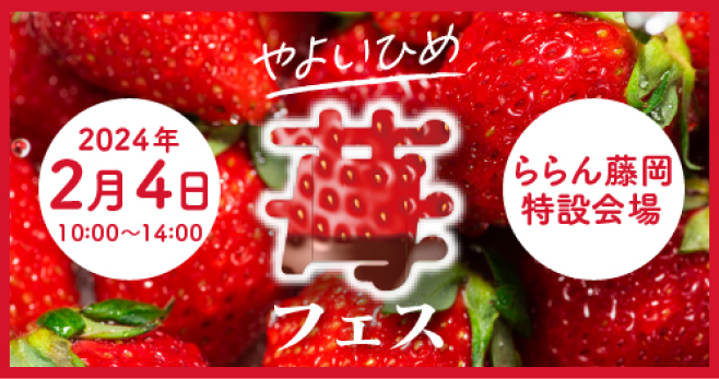 【開催告知】2月4日(日)に「藤岡やよいひめ 苺フェス」が開催されます。